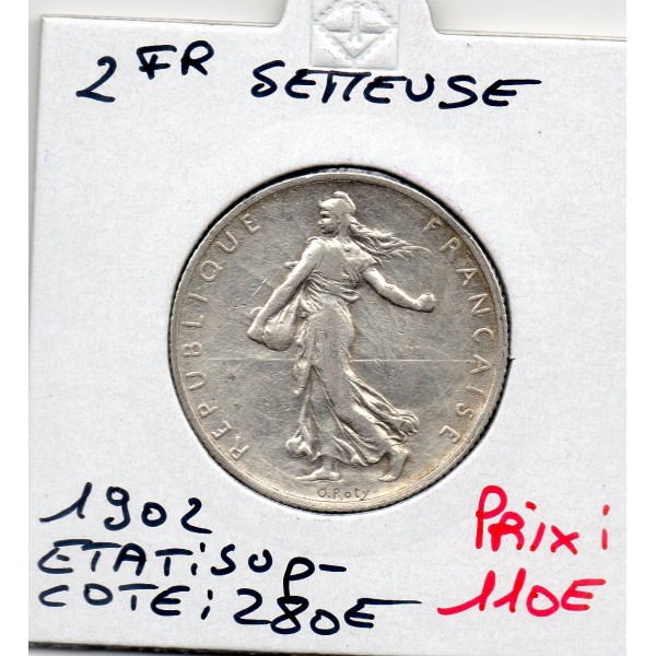 2 Francs Semeuse Argent 1902, Sup-