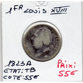 1 Franc Louis XVIII 1823 A Paris TB