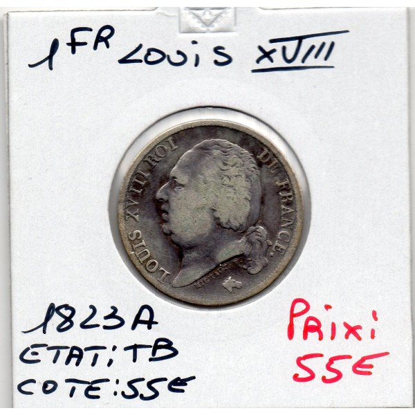 1 Franc Louis XVIII 1823 A Paris TB