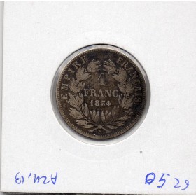 1 Franc Napoléon III tête nue 1854 A Paris B