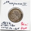 1 franc Napoléon III tête laurée 1867 K Bordeaux TB+