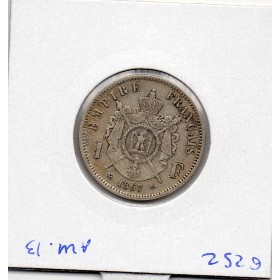 1 franc Napoléon III tête laurée 1867 K Bordeaux TB+