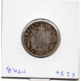 1 franc Napoléon III tête laurée 1866 BB Strasbourg TB+