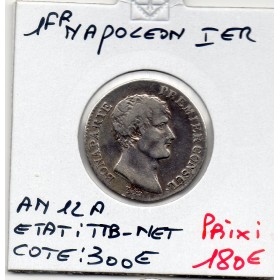 1 Franc Napoléon 1er An 12 A Paris TTB-