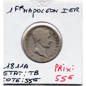 1 Franc Napoléon 1er 1811 A Paris TB