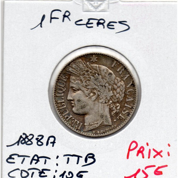 1 Franc Cérès 1888 A Paris TTB