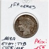 1 Franc Cérès 1888 A Paris TTB