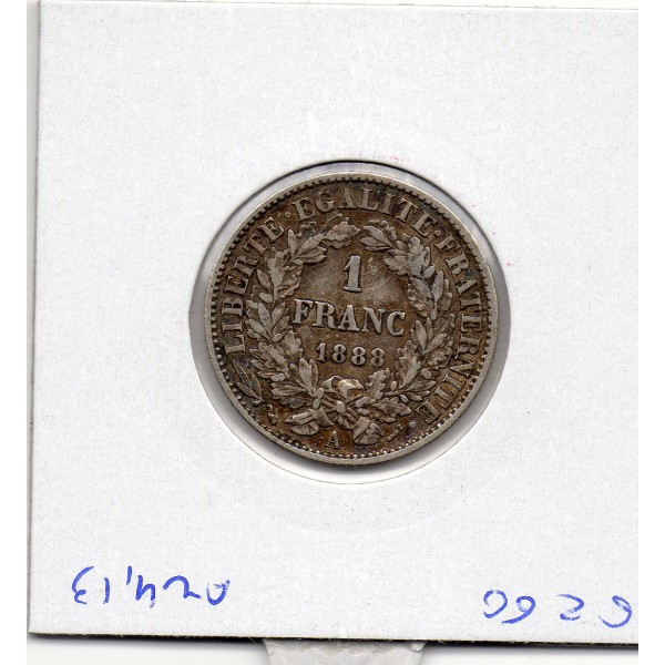 1 Franc Cérès 1888 A Paris TTB