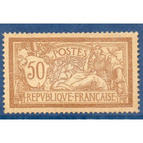 Timbre France Yvert No 120d trés bon centrage Type Merson 50c Brun et Gris papier gc neuf **
