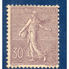 Timbre France Yvert No 133 semeuse lignée 30c lilas neuf **