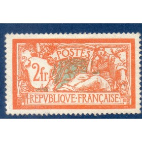 Timbre France Yvert No 145 Type merson 2f orange et vert bleu neuf **