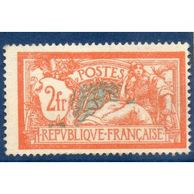 Timbre France Yvert No 145 Type merson 2f orange et vert bleu neuf **
