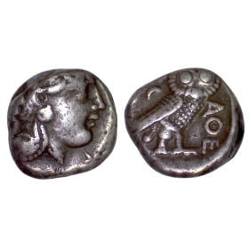 Attique, Athènes Tetradrachme (-250) Athena chouette
