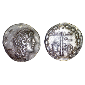Macedoine, Aesillas questeur Tetradrachme (-80) Alexandre Ammon
