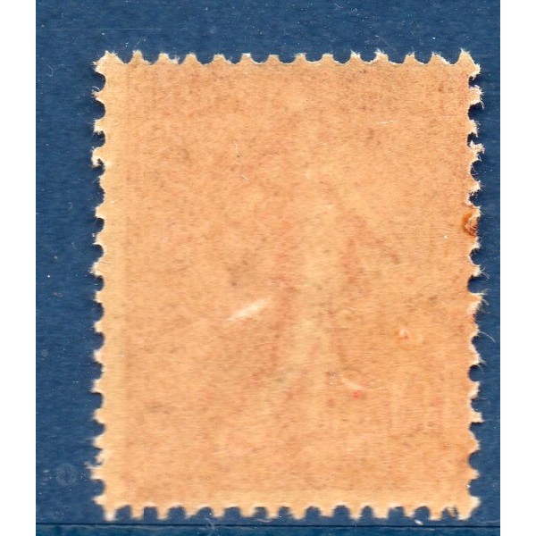 Timbre France Yvert No 129 semeuse lignée 10c rose neuf * avec charnière