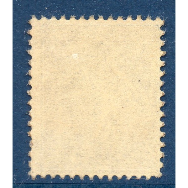 Timbre France Yvert No 132 semeuse lignée 25c bleu neuf * avec charnière