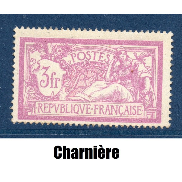 copy of Timbre France Yvert No 240 type Merson lilas et Carmin neuf * avec charnière