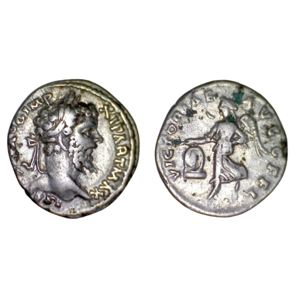 Denier de Séptime Sévère (199) RIC.144b VICTORIAE AVGG FEL Rome