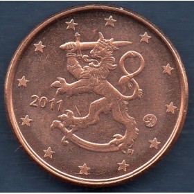 Pièce de 1 centime d'Euro Finlande - 2ème type et 2ème carte (2007 à nos jours)