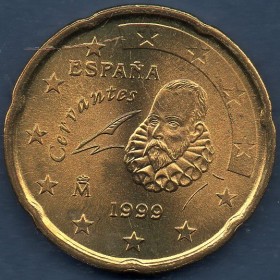 Pièce de 20 centimes d'Euro Espagne - 1er Type, 1ère Carte (1999-2006)