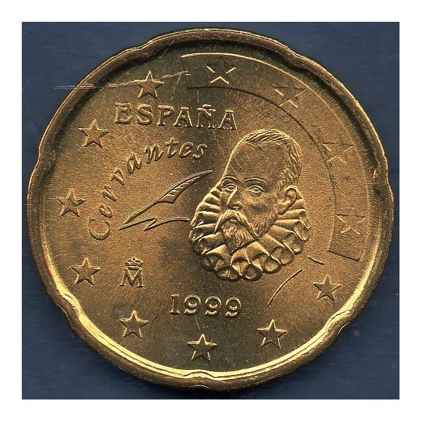 Pièce de 20 centimes d'Euro Espagne - 1er Type, 1ère Carte (1999-2006)