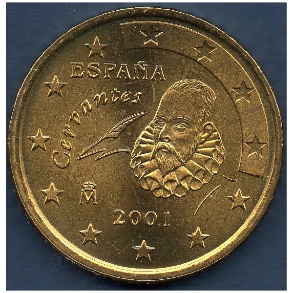 Pièce de 50 centimes d'Euro Espagne - 1er Type, 1ère Carte (1999-2006)