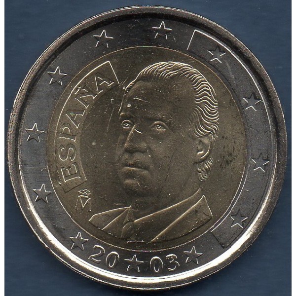 Pièce de 2 Euro Espagne - 1er Type, 1ère Carte (1999-2006)