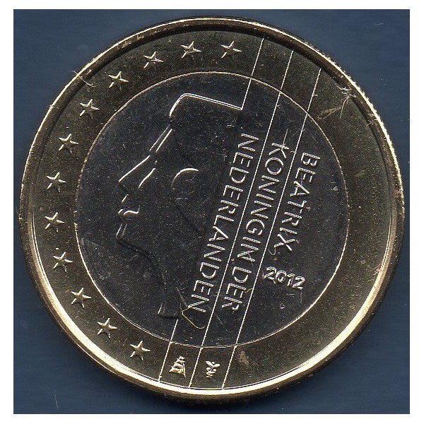 Pièce 1 Euro Pays-Bas - 2ème carte (2007-2013)