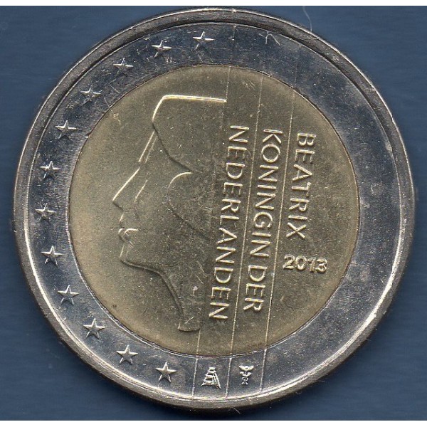 Pièce de 2 Euros Pays-Bas - 2ème carte (2007-2013)