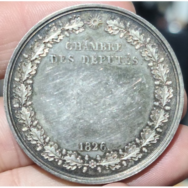Medaille Charles X Chambre des députés, 1826 Argent
