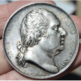 Medaille Louis XVIII Chambre des députés, 1823 Argent