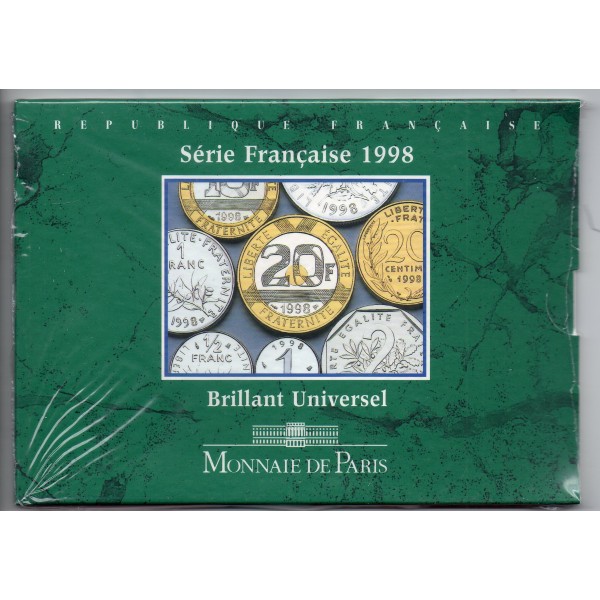 Coffret BU France 1998 série pièces en Franc
