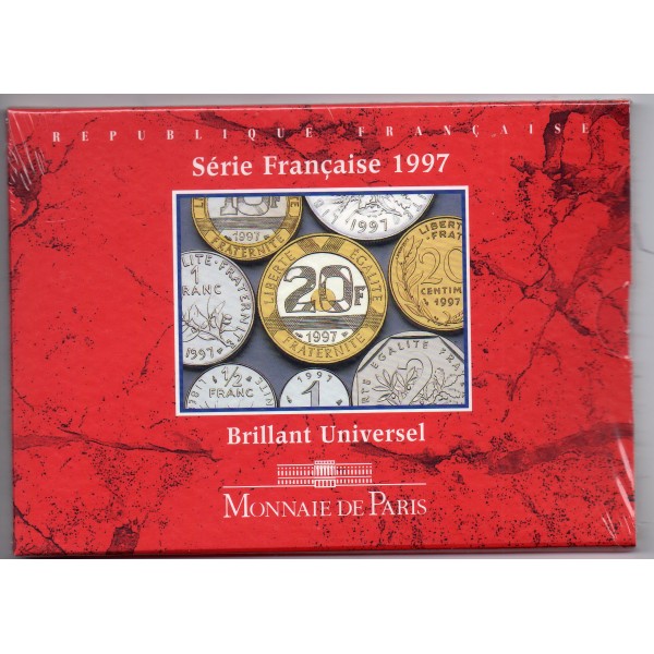 Coffret BU France 1997 série pièces en Franc