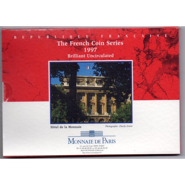 Coffret BU France 1997 série pièces en Franc