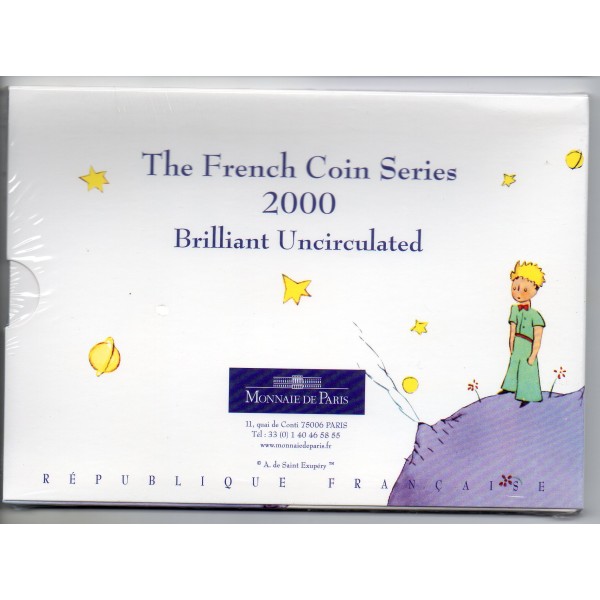 Coffret BU petit Prince série France 2000 en Franc