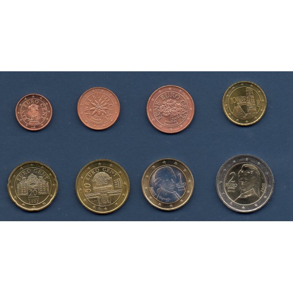 Série d'Euro d'Autriche - 1ère Carte (2002-2007)