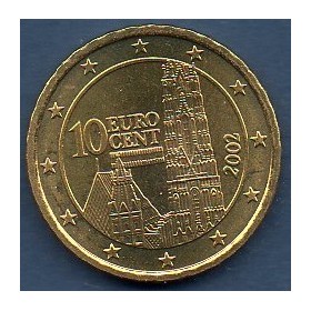 Pièce de 10 centimes d'Euro Autriche - 1ère Carte (2002-2007)