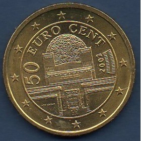 Pièce de 50 centimes d'Euro Autriche - 1ère Carte (2002-2007)