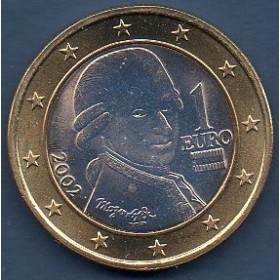Pièce de 1 Euro Autriche - 1ère Carte (2002-2007)