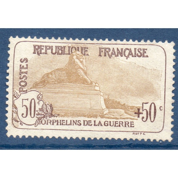 Timbre France Yvert No 153 Orphelin de la Guerre brun clair neuf **
