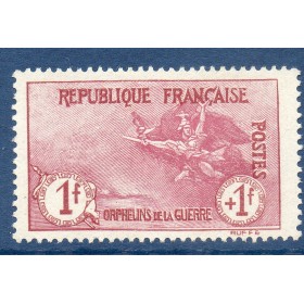Timbre France Yvert No 154 Orphelin de la Guerre carmin neuf **
