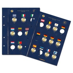 Feuilles Numismatiques VISTA,pour pièces commémoratives de 2 euros "Drapeau"