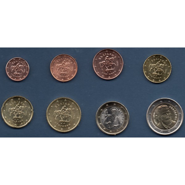 Série d'Euro de Bulgarie pieces de monnaie