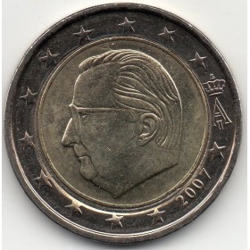 Pièce de 2 Euro Belgique - Albert II, 2ème type et 2ème carte (2007)