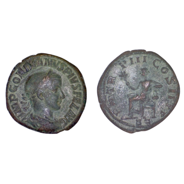 Sesterce de Gordien III (241-242) Ric.302 Apollon atelier Rome
