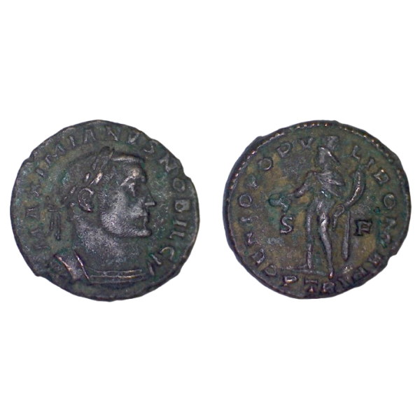 AE1 Galère (303-305), RIC.595b GENIO POPVLI ROMANI Trèves