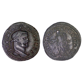 AE1 Galère (303-305), RIC.95b GENIO POPVLI ROMANI Rome