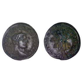AE1 Dioclétien (296-297),Ric.170a GENIO POPVLI ROMANI Trèves