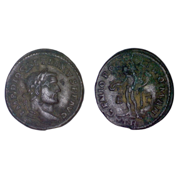 AE1 Dioclétien (296-297),Ric.170a GENIO POPVLI ROMANI Trèves