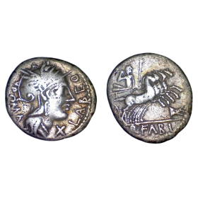 Denier Famille Fabia, Quintus Fabius Labeo (-124), sear.148